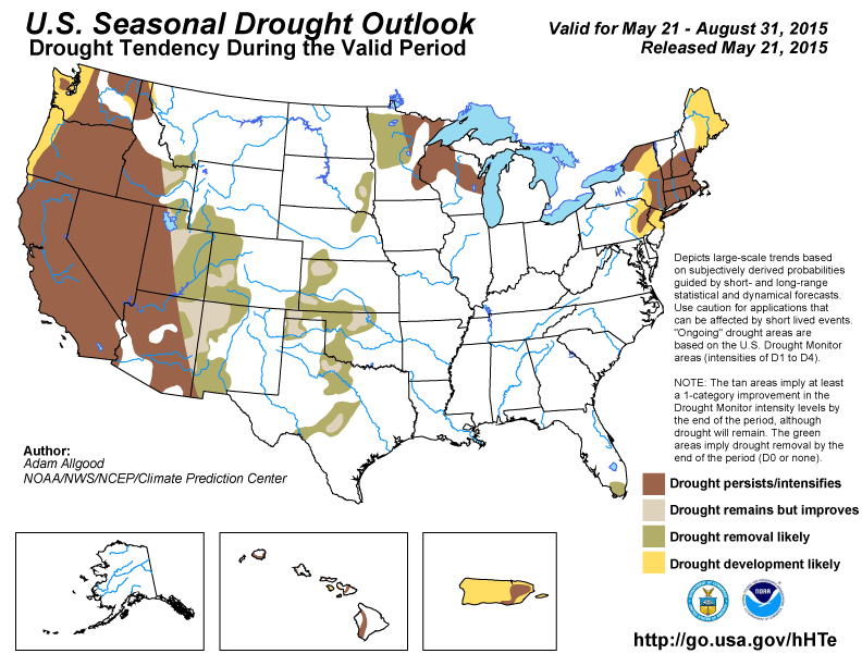 NOAA Seasonal Drought Forecast