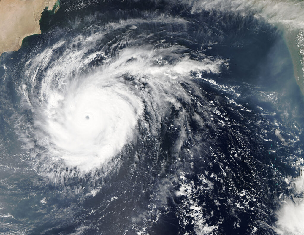 Tropiska Cyklonen Chapala. Credit: NASA.