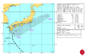 Läs mer om artikeln Typhoon Phanfone pounding Japan