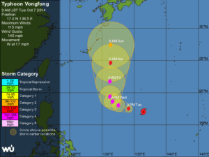 Läs mer om artikeln Tyfonen Vongfong nästa hot mot Japan