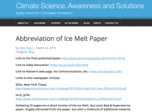 Läs mer om artikeln Sammanfattning av Hansens artikel “Ice Melt, Sea Level Rise and Superstorms”