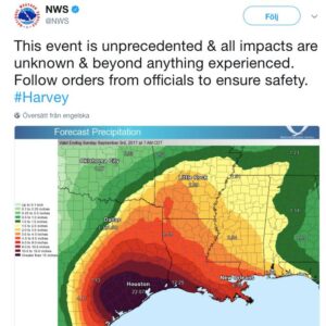 Läs mer om artikeln Orkanen Harvey och klimatet